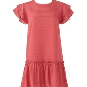 Coral spring dress